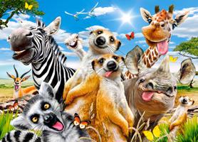 CASTORLAND Puzzle 260db Afrikai Selfiey - Afrikai állatok