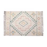 Rojtos pamutszőnyeg, pasztell mintával, 170x120, fehér - SUEDE - Butopêa