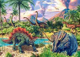 CASTORLAND Puzzle 120db Dinoszauruszok a vulkánoknál